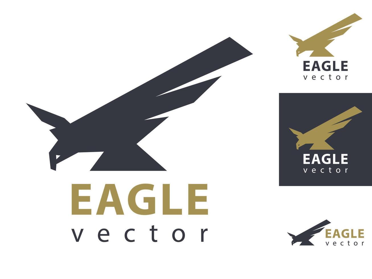 Eagle logo template. Eagles flying isolated on white. vector