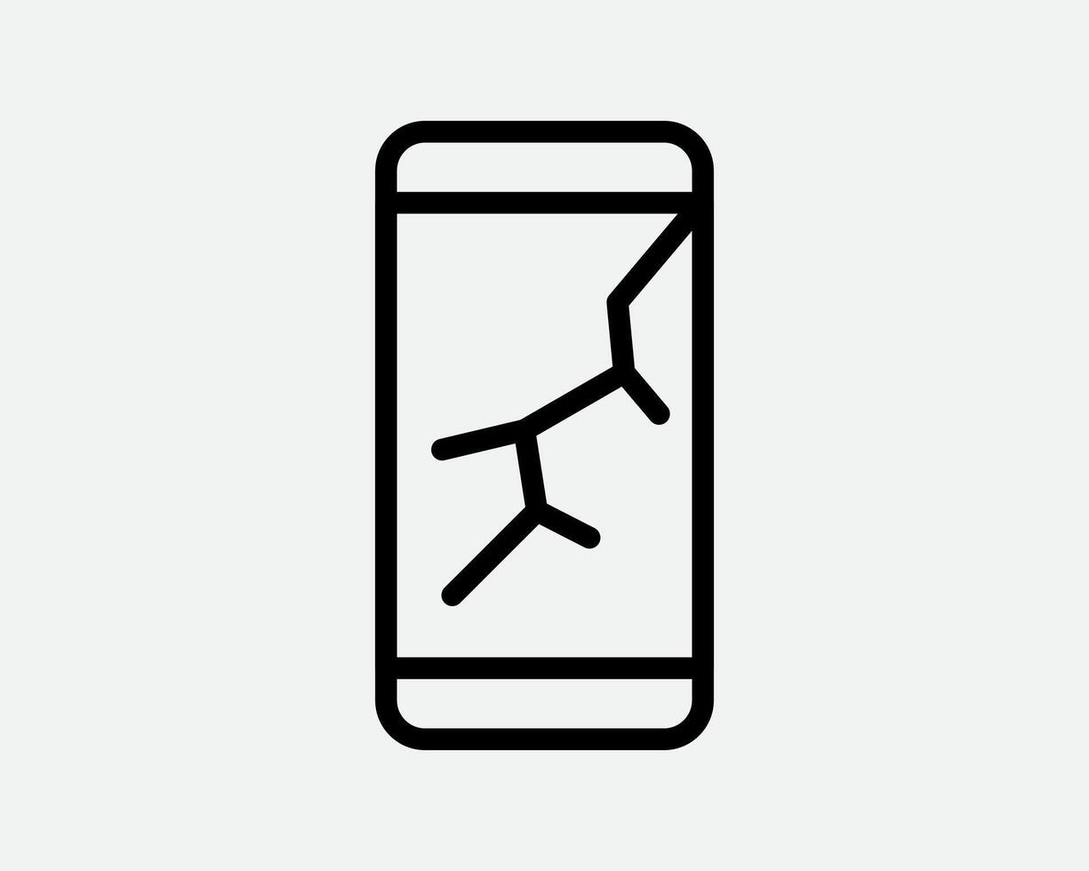 Scratched surface icon. Scratch resistant sign. Broken screen symbol. vector