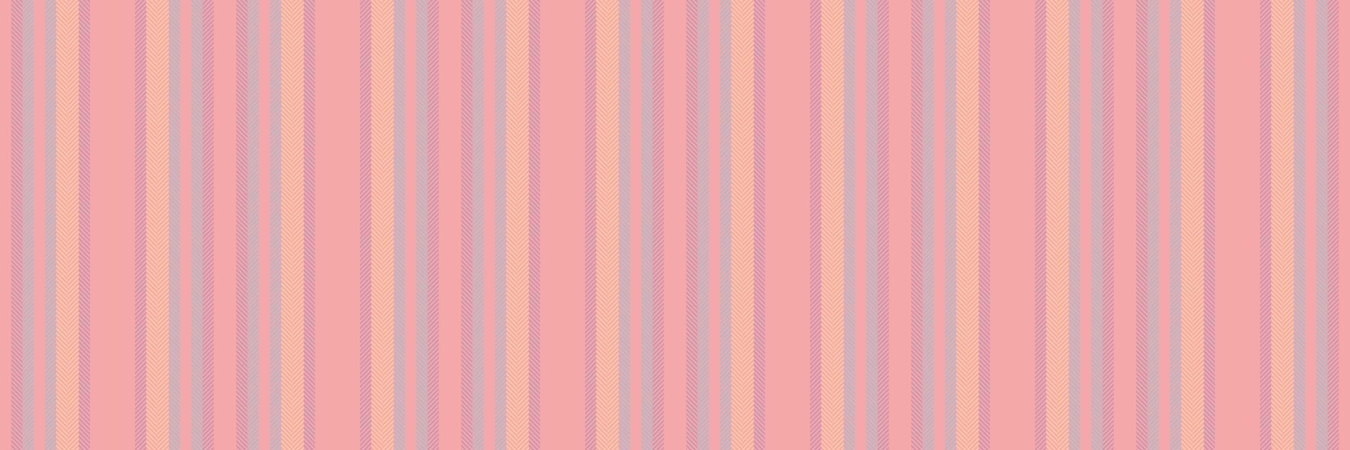 Drapery stripe seamless texture, minimal pattern lines. 1970s fabric vertical textile background in red and light colors. vector