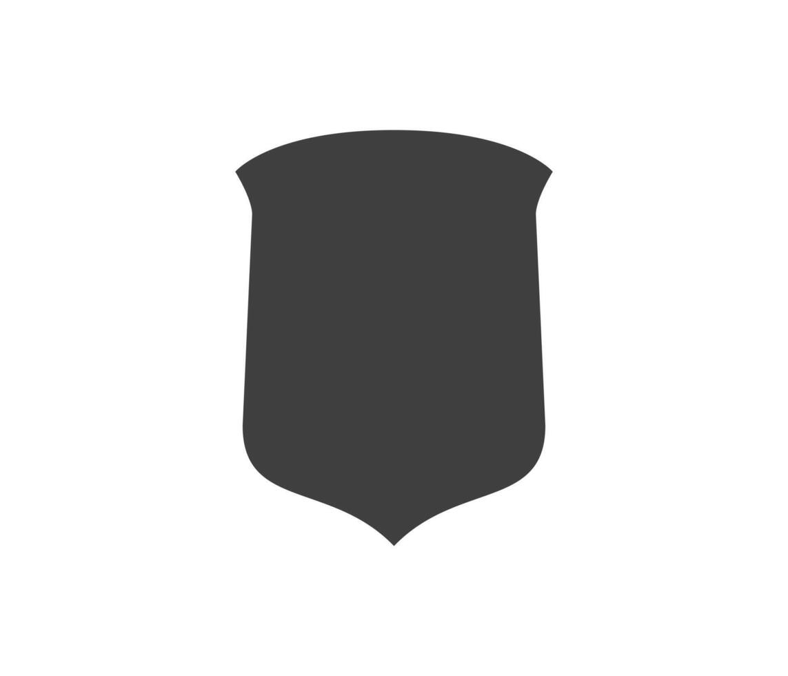 Shield black and white logo. Guarantee, insignia and guard symbol. Security icon vector