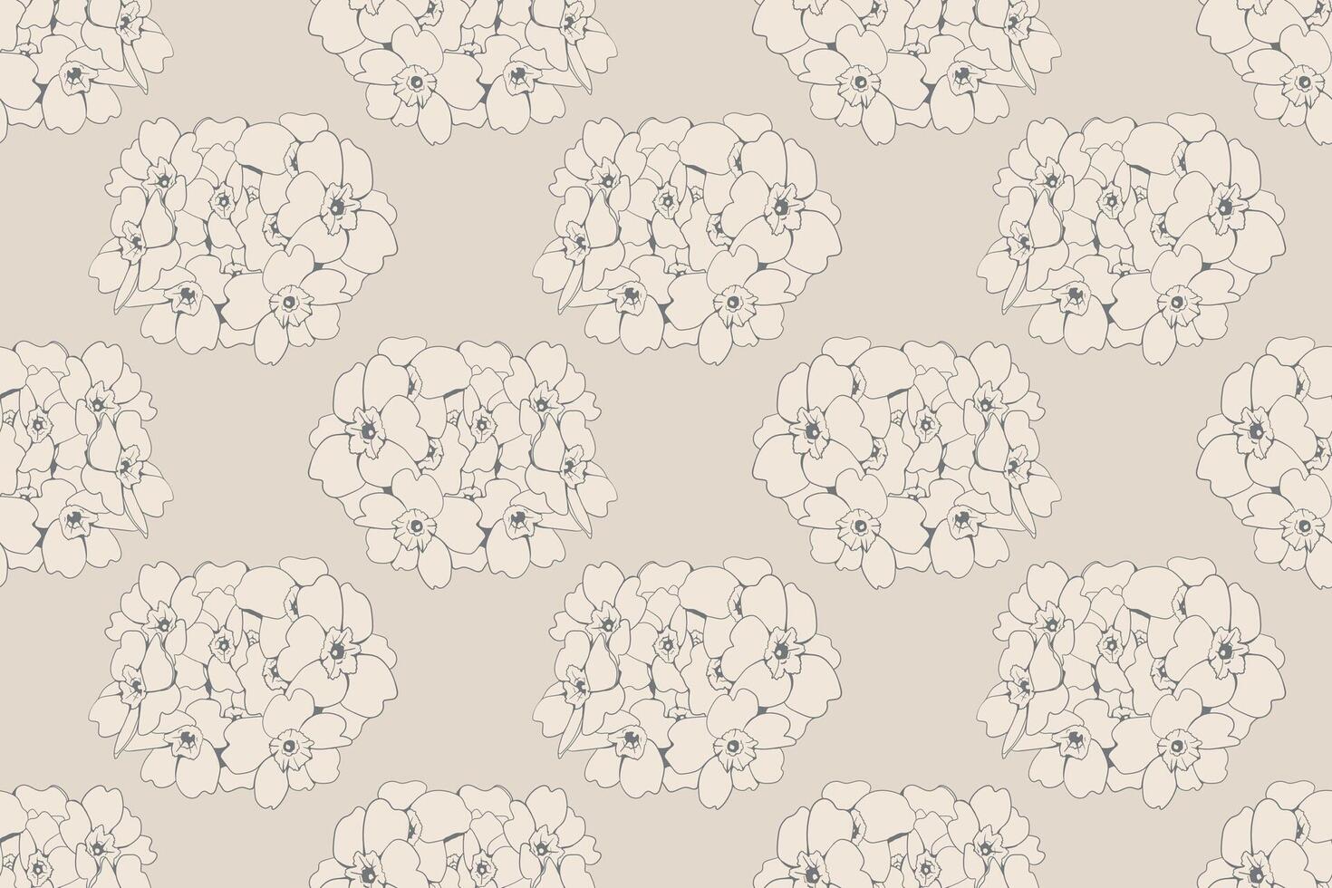 Floral seamless pattern of fabric design. Flower background print texture. vector