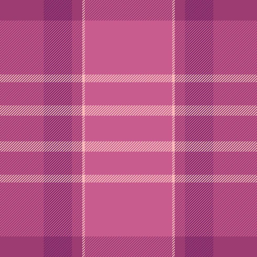 Magazine pattern check tartan, large background seamless. Daisy fabric plaid textile texture in pink and light colors. vector