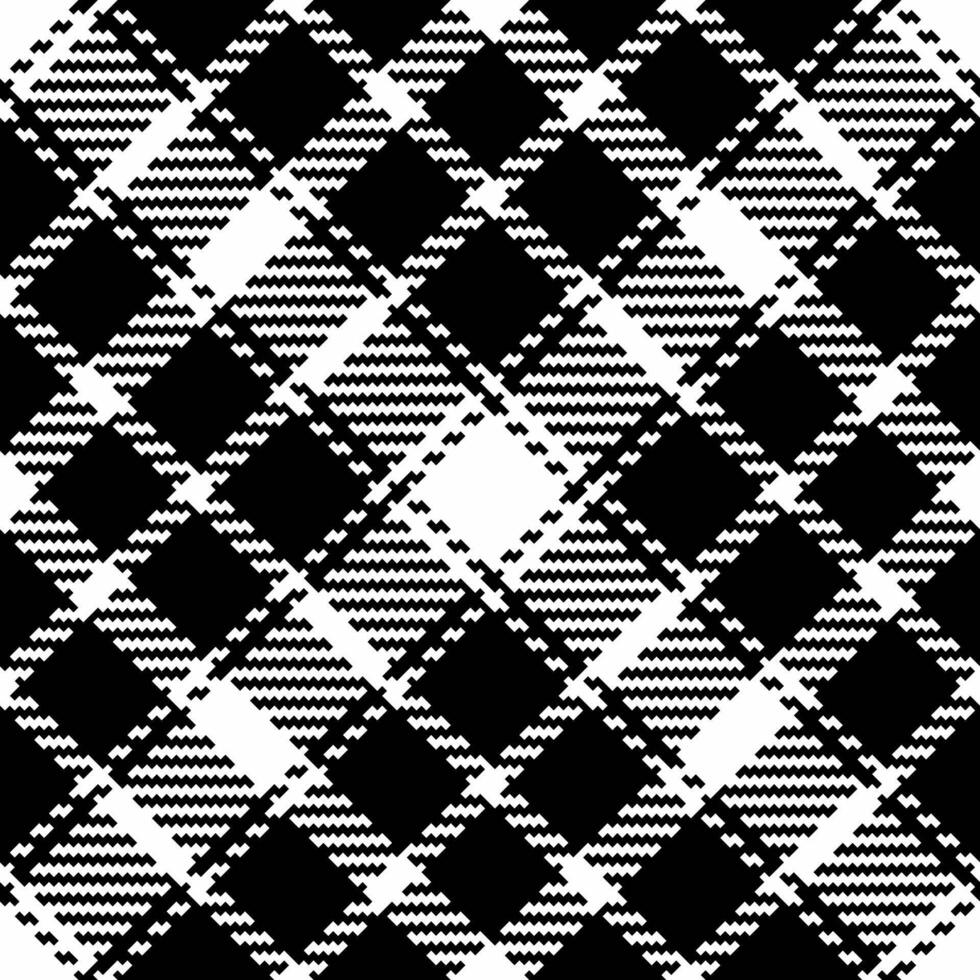 Girl background fabric texture, artistic plaid check textile. Invite tartan seamless pattern in black and white colors. vector