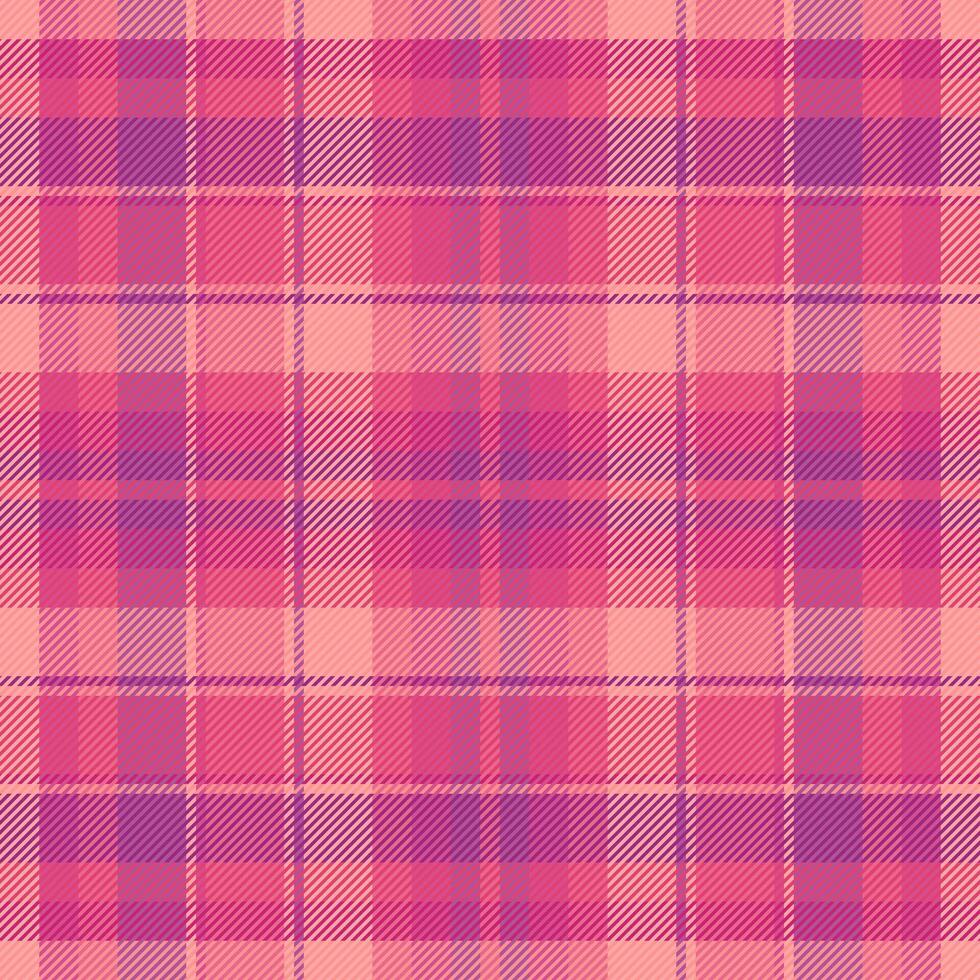 Refresh pattern texture textile, style fabric tartan background. Random check plaid seamless in red and pink colors. vector