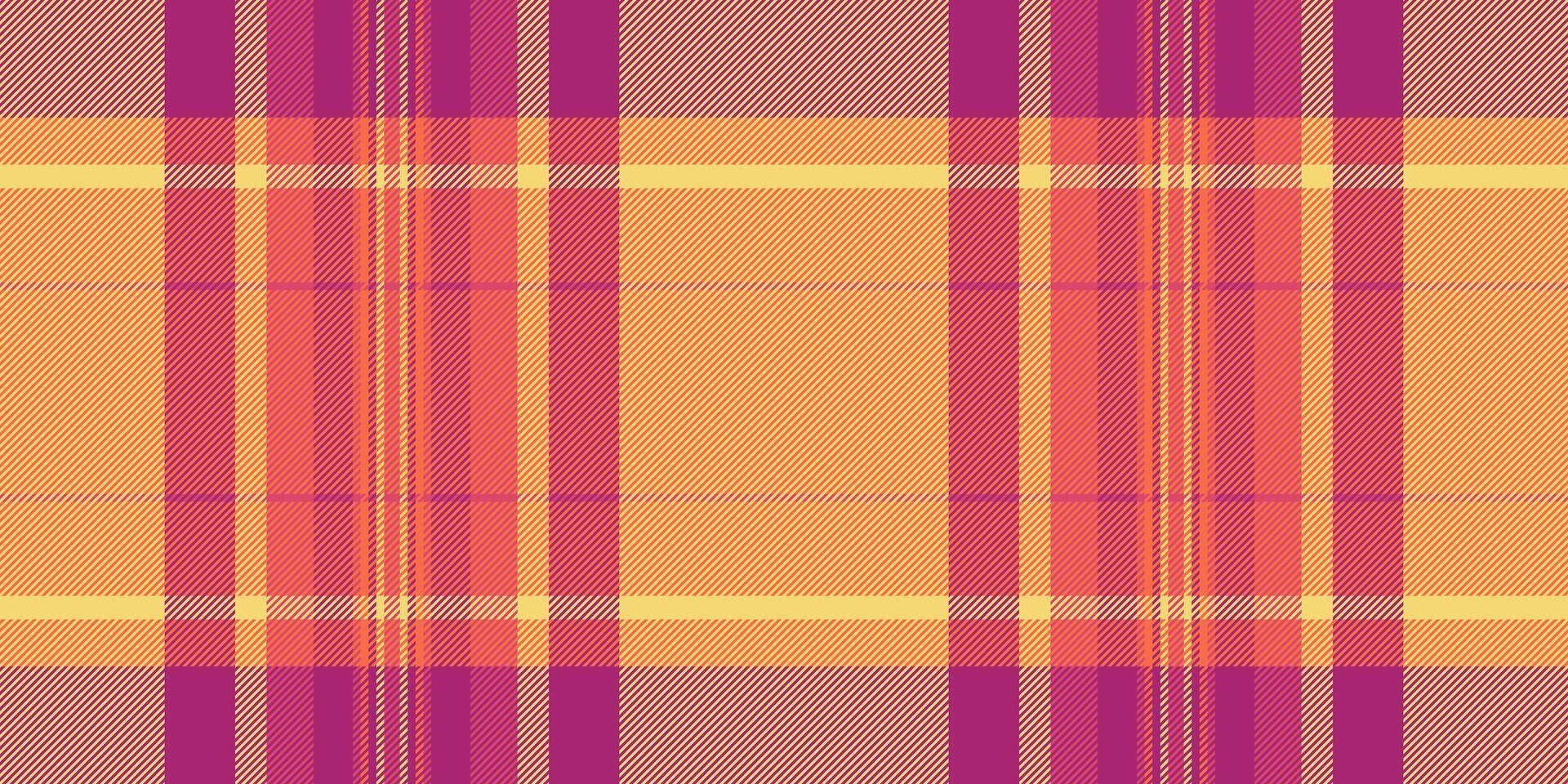 Image fabric background pattern, spring plaid tartan . Famous texture textile check seamless in red and yellow colors. vector
