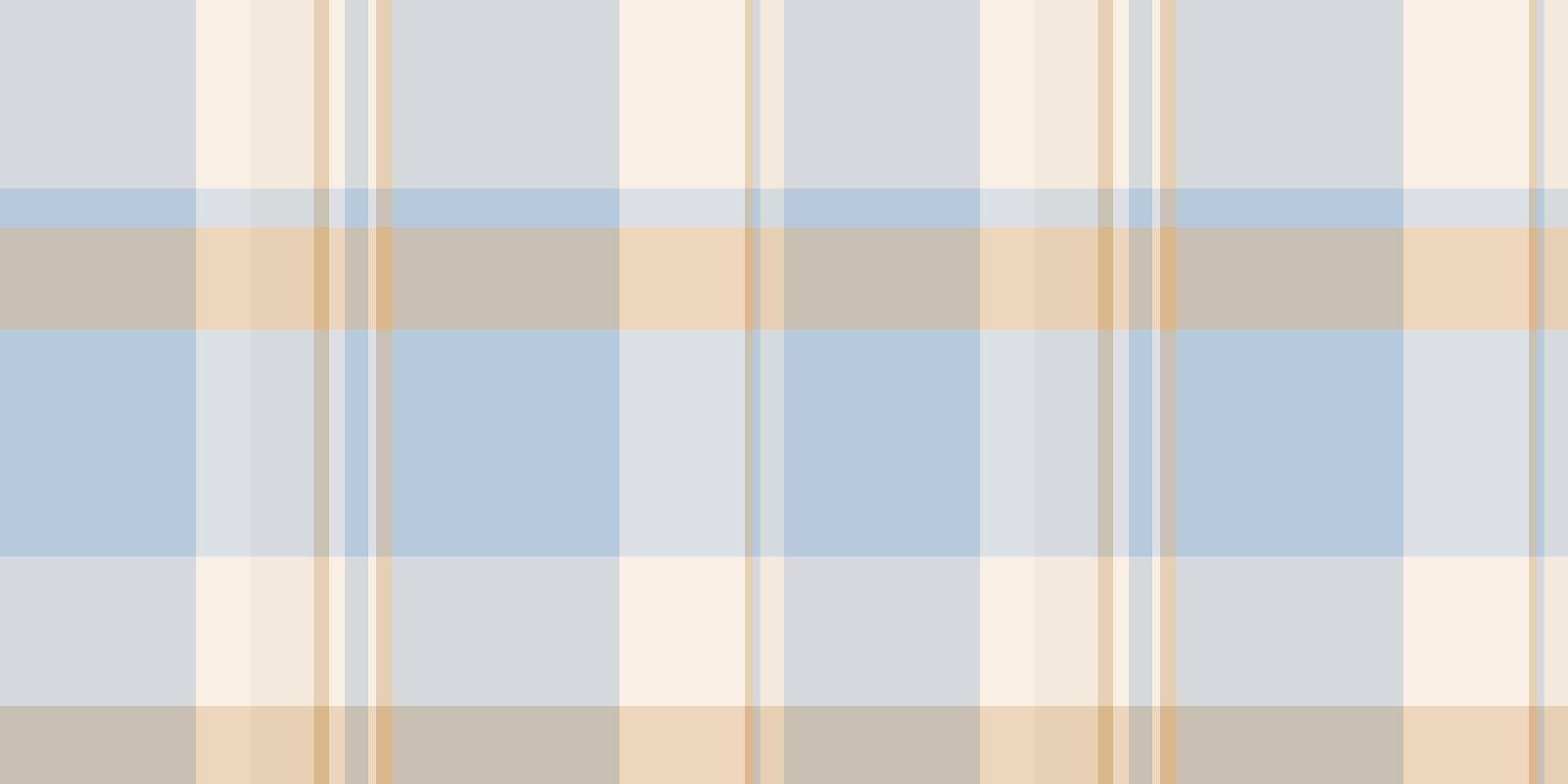 Velvet check seamless tartan, glen textile fabric pattern. Elementary plaid background texture in light and spa blue colors. vector
