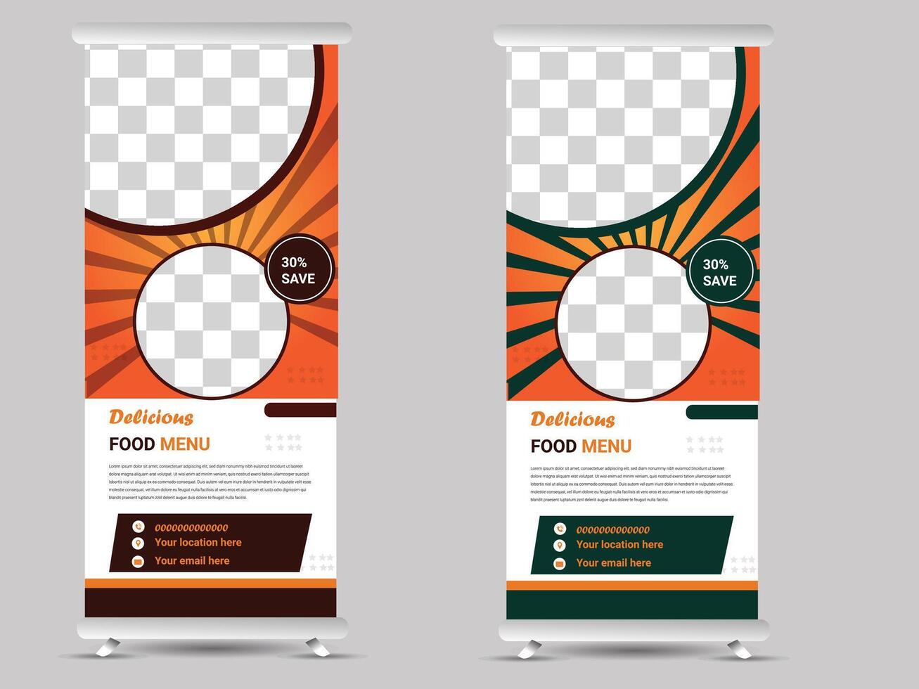 Roll up banner design,banner stand banner roll up standee template, flyer, roll up standee vector