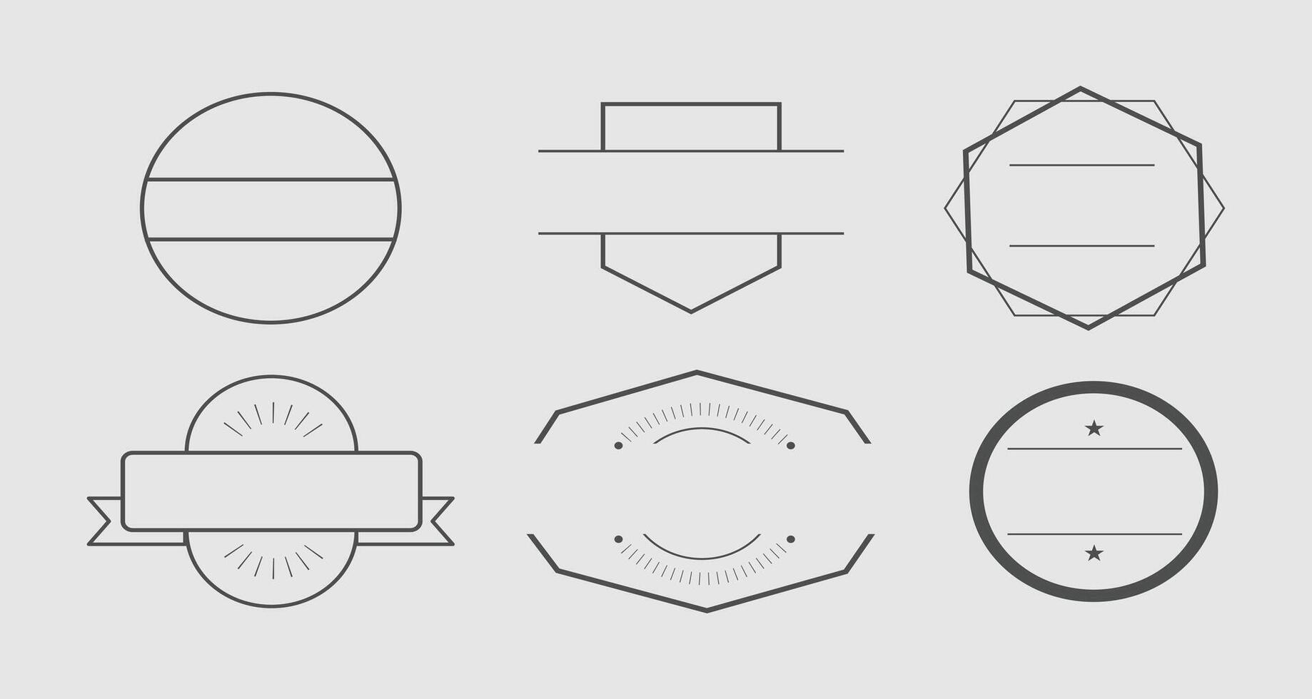 Minimalist Vintage Badge Logo Collection vector