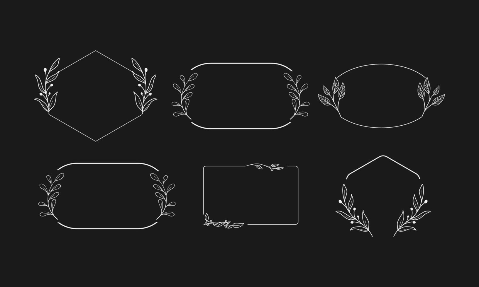 Elegant Floral Frame Collection vector