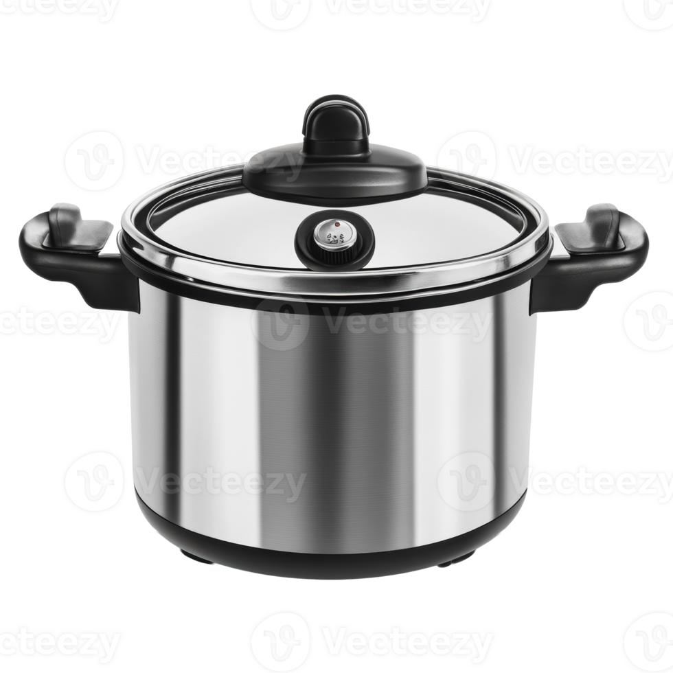 Stainless steel cooking pot with glass lid png