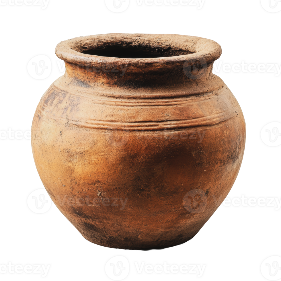 Traditional clay pot found in rural setting png
