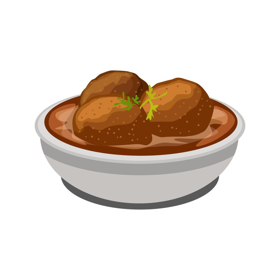 Vegetable kofta dish design vector