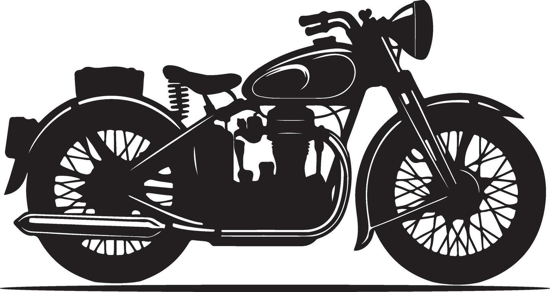 a silhouette of a motorcycle illustrator vector