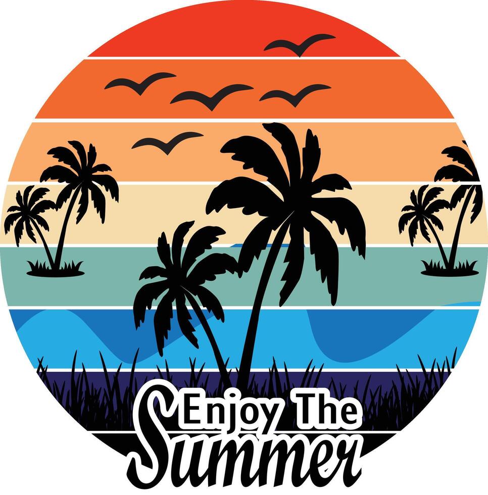 hello summer, summery t-shirt design is here illustrator vector