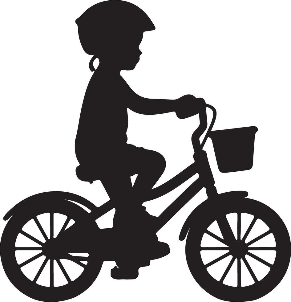 a silhouette of a bicycle illustrator vector