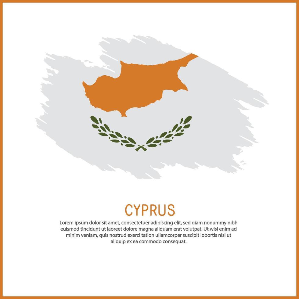a poster with the word Cyprus be on it vector