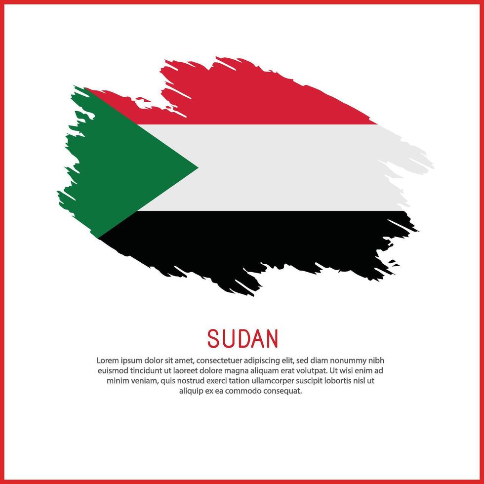 a poster with the word Sudan be on it vector