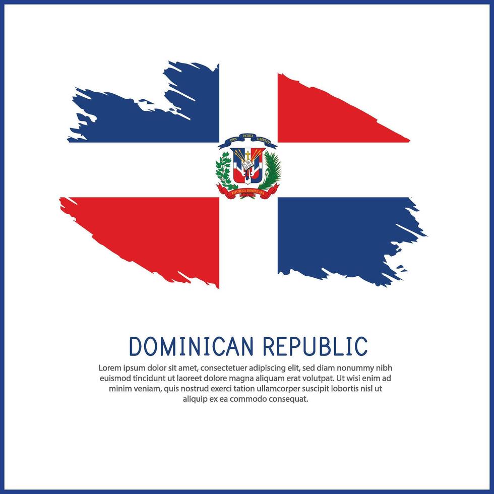 a poster with the word Dominican Republic be on it vector