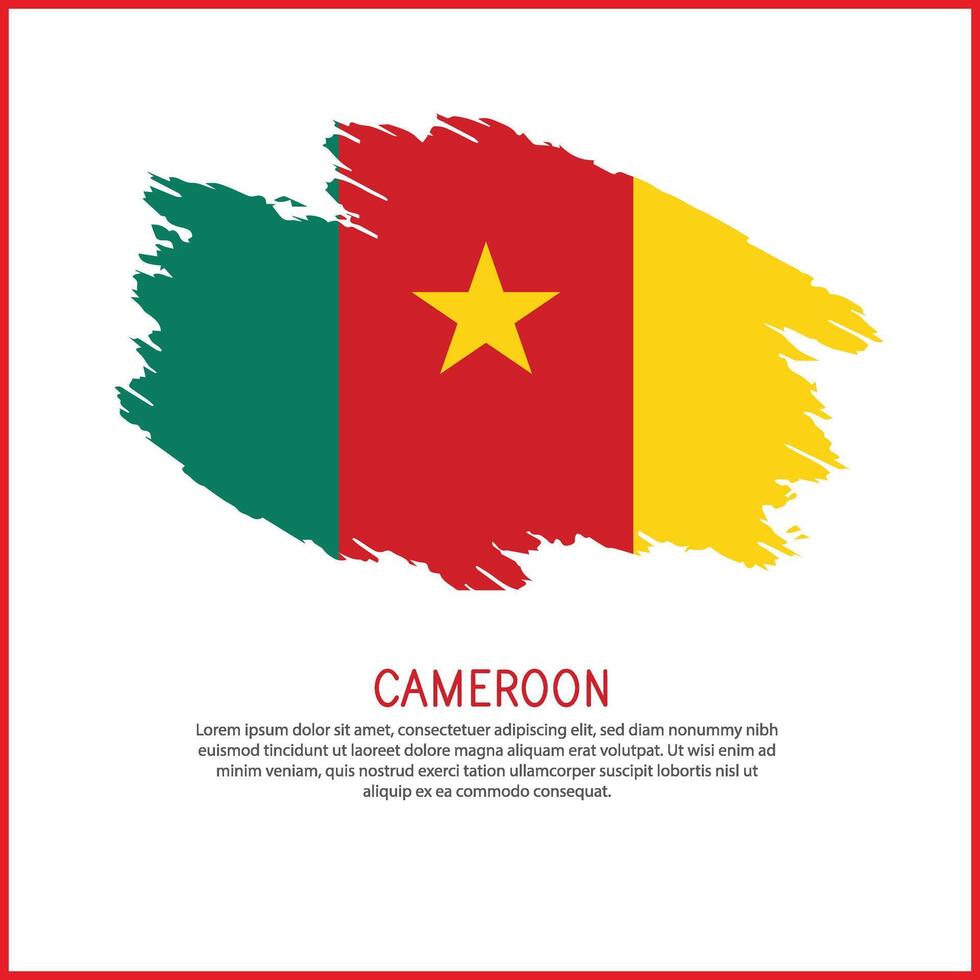 a poster with the word Cameroon be on it vector