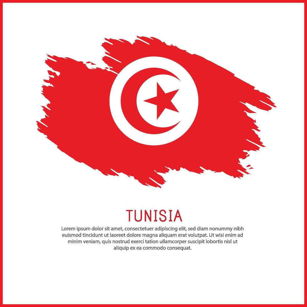 a poster with the word Tunisia be on it vector