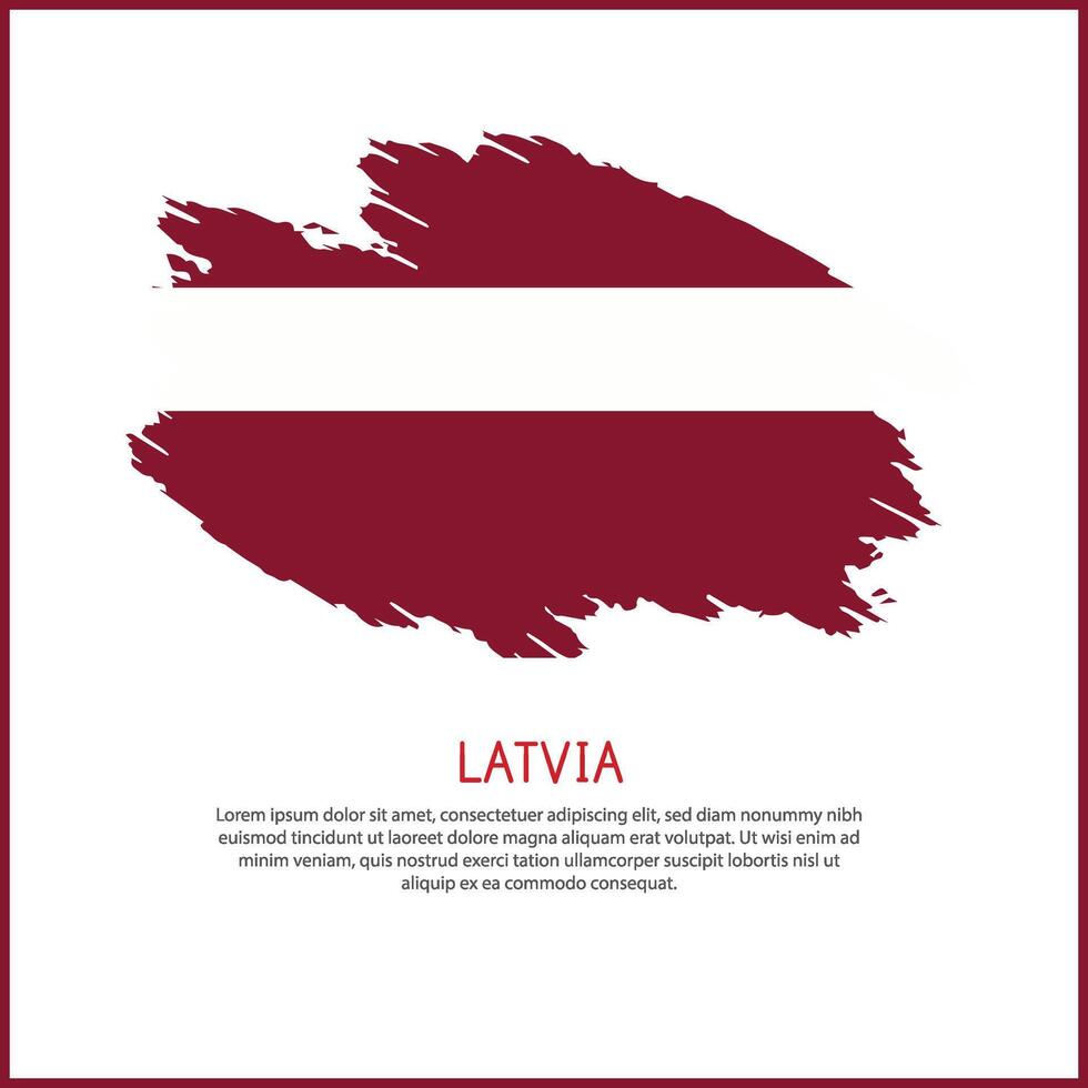 a poster with the word Latvia be on it vector
