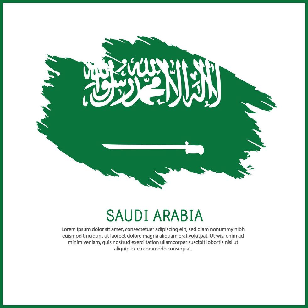 a poster with the word Saudi Arabia be on it vector