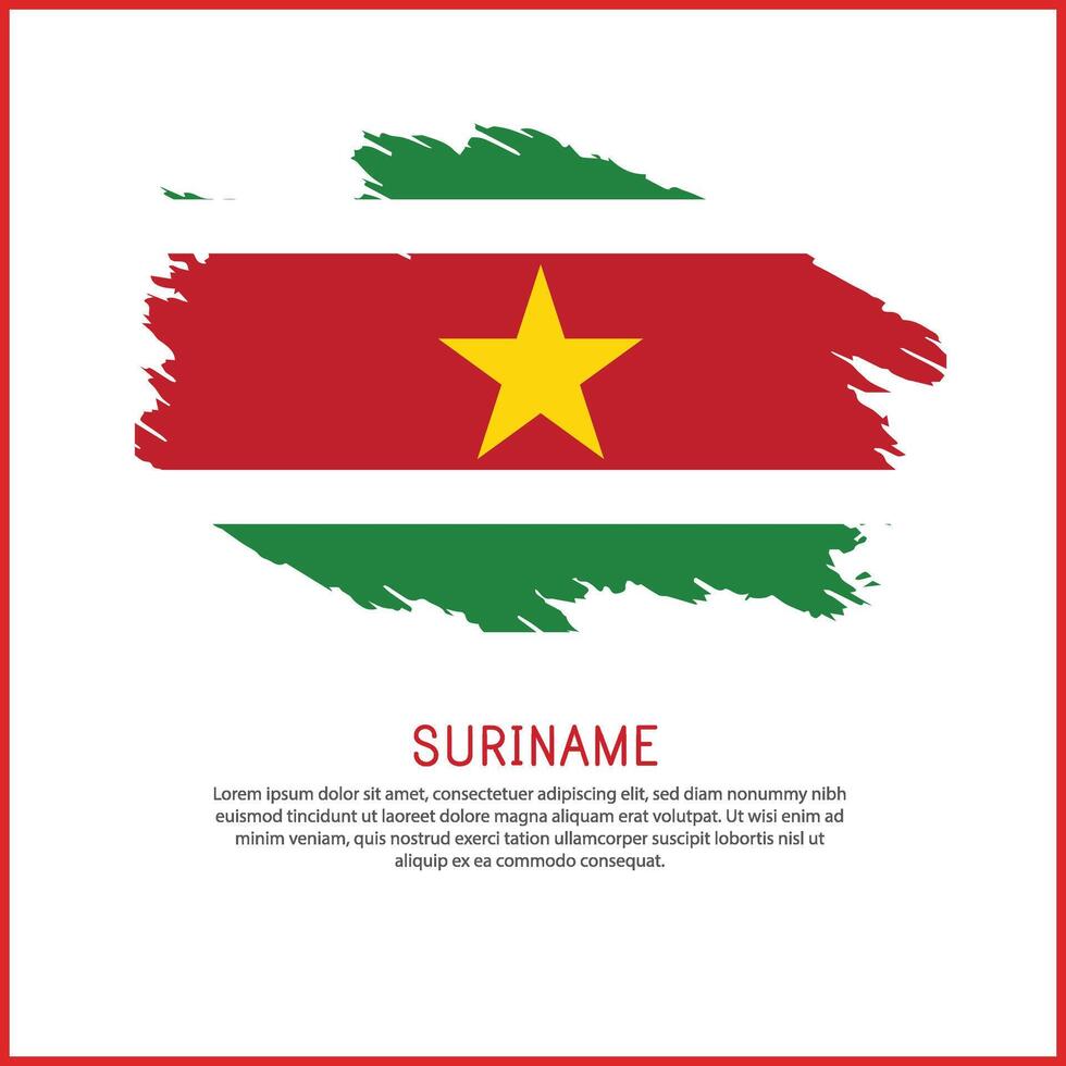 a poster with the word Suriname be on it vector