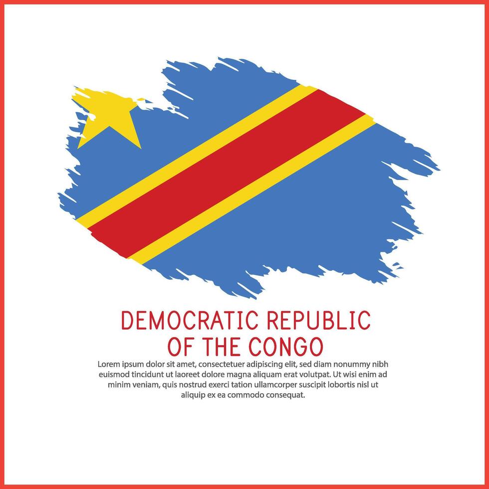 a poster with the word Democratic Republic be on it vector