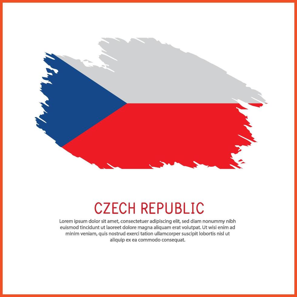 a poster with the word Czech-Republic be on it vector
