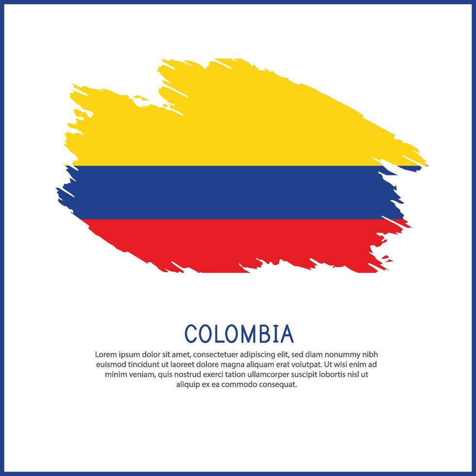 a poster with the word Colombia be on it vector