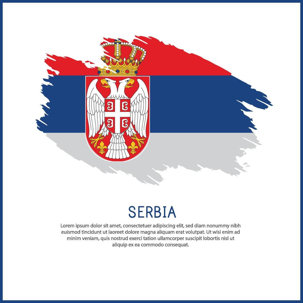 a poster with the word Serbia be on it vector