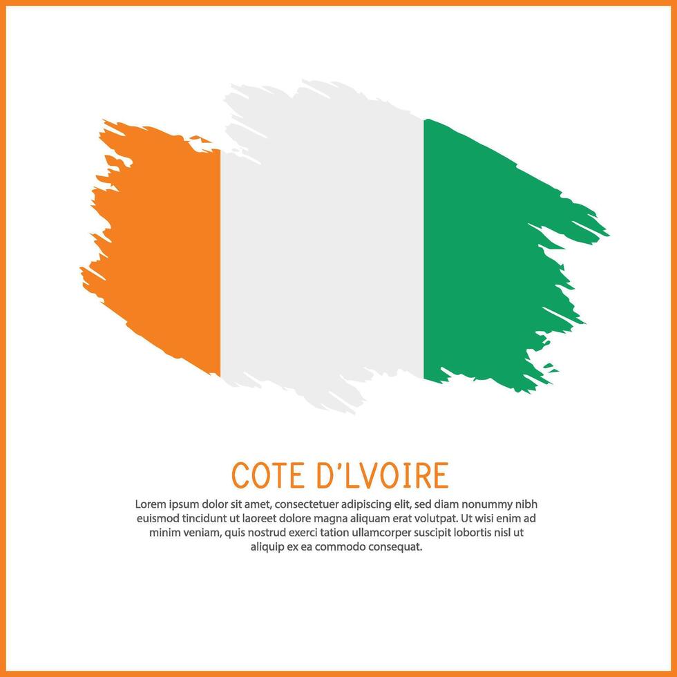 a poster with the word Cote dlvoire be on it vector
