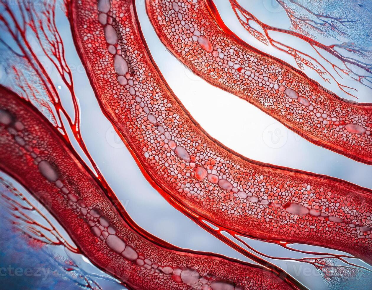 Human Artery Cross Section with Red Blood Cells photo