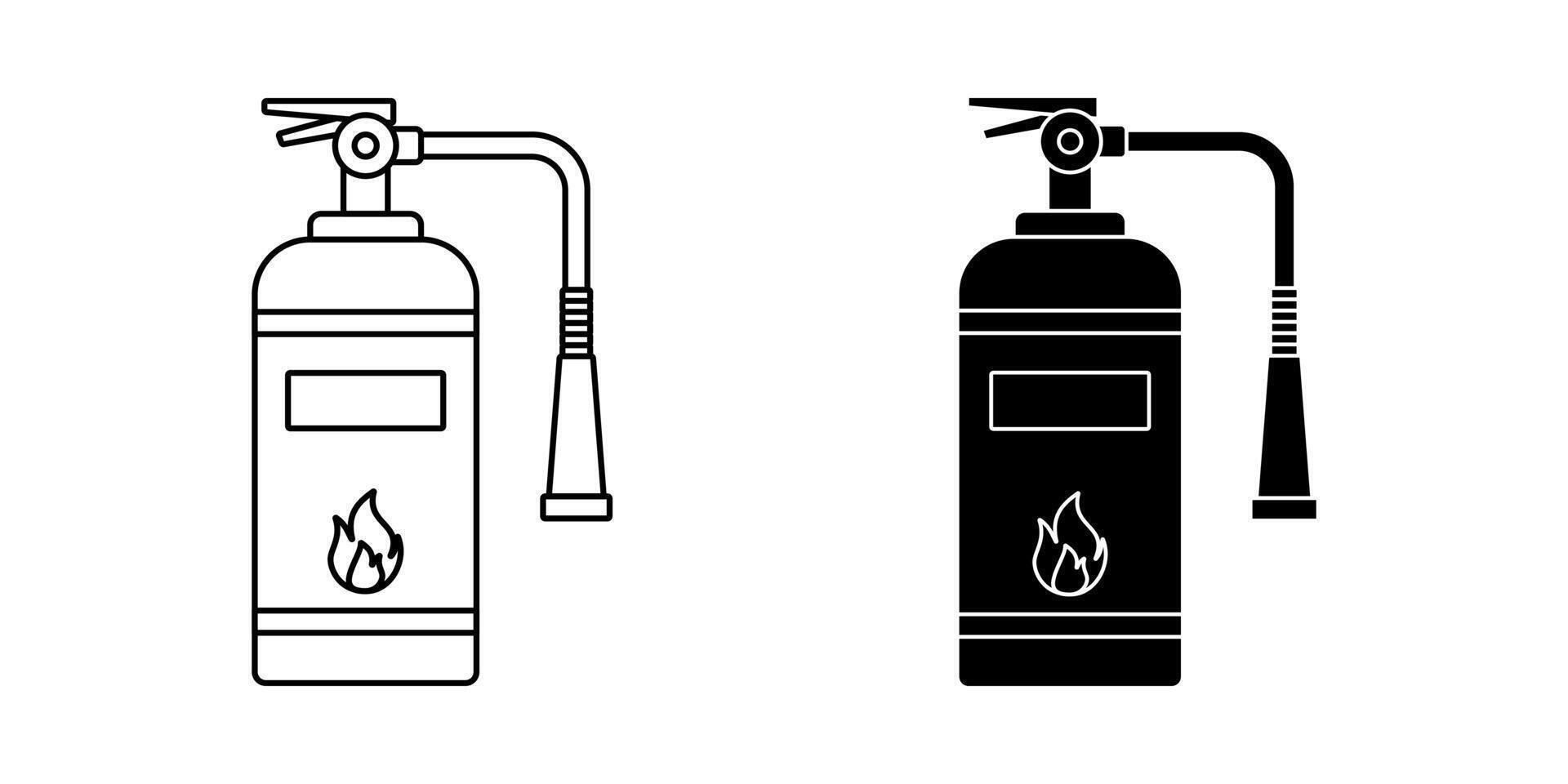 fire extinguisher icon set. fire extinguisher symbol. modern design isolated on white background vector