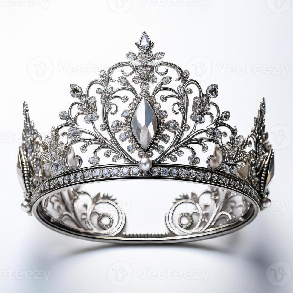 Exquisite Silver Crystal Tiara photo