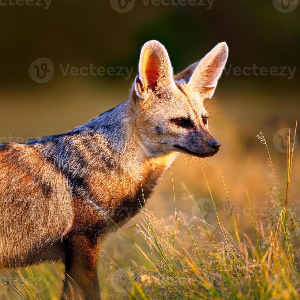 Bat-Eared Fox Portrait photo