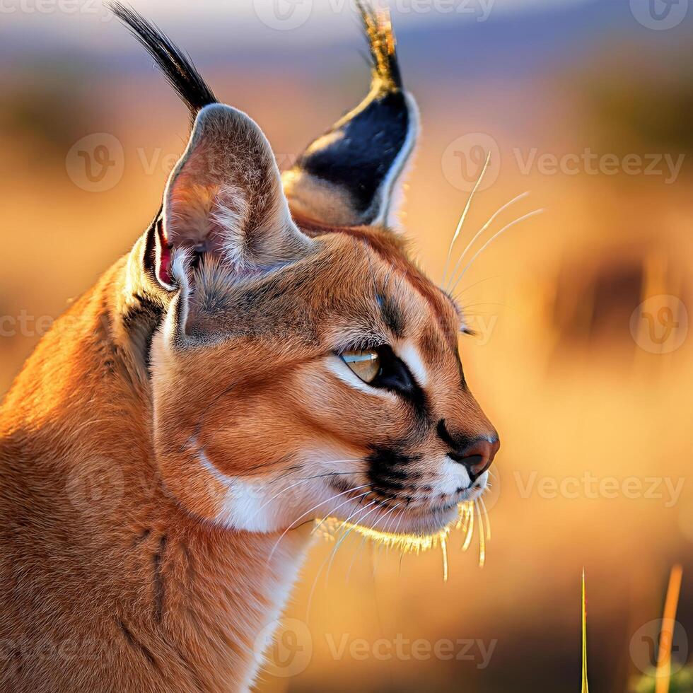Caracal Portrait CLOSE UP photo