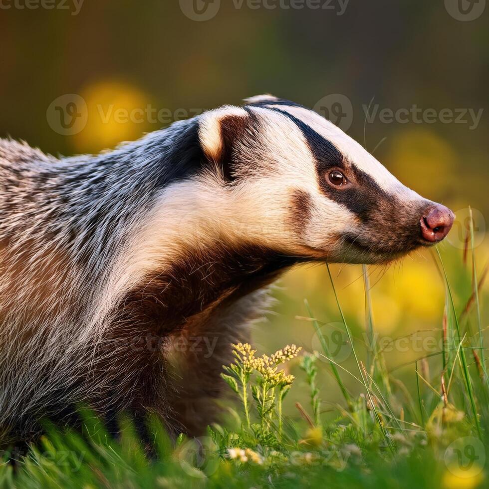 European Badger in Natural Habitat photo