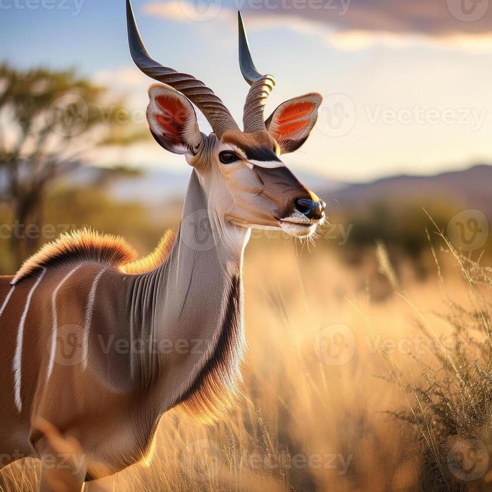 Majestic Greater Kudu in Natural Habitat photo