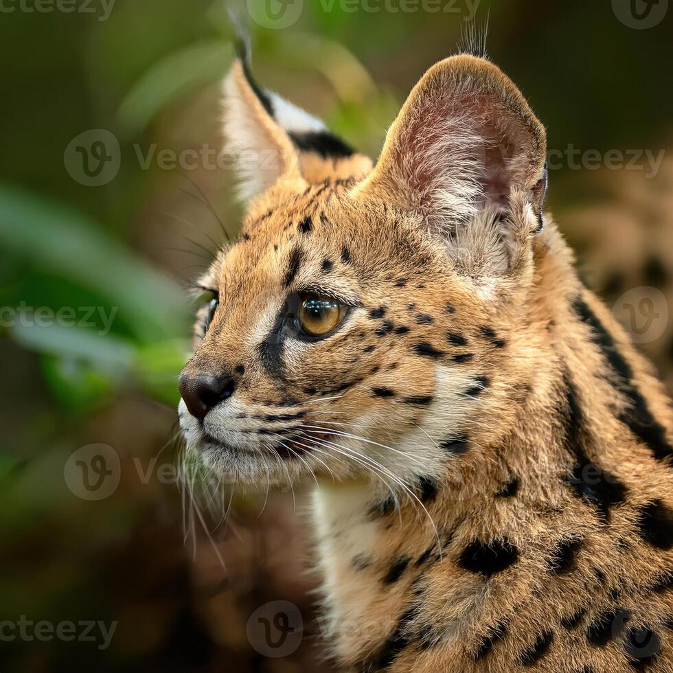 Serval Cat Portrait photo