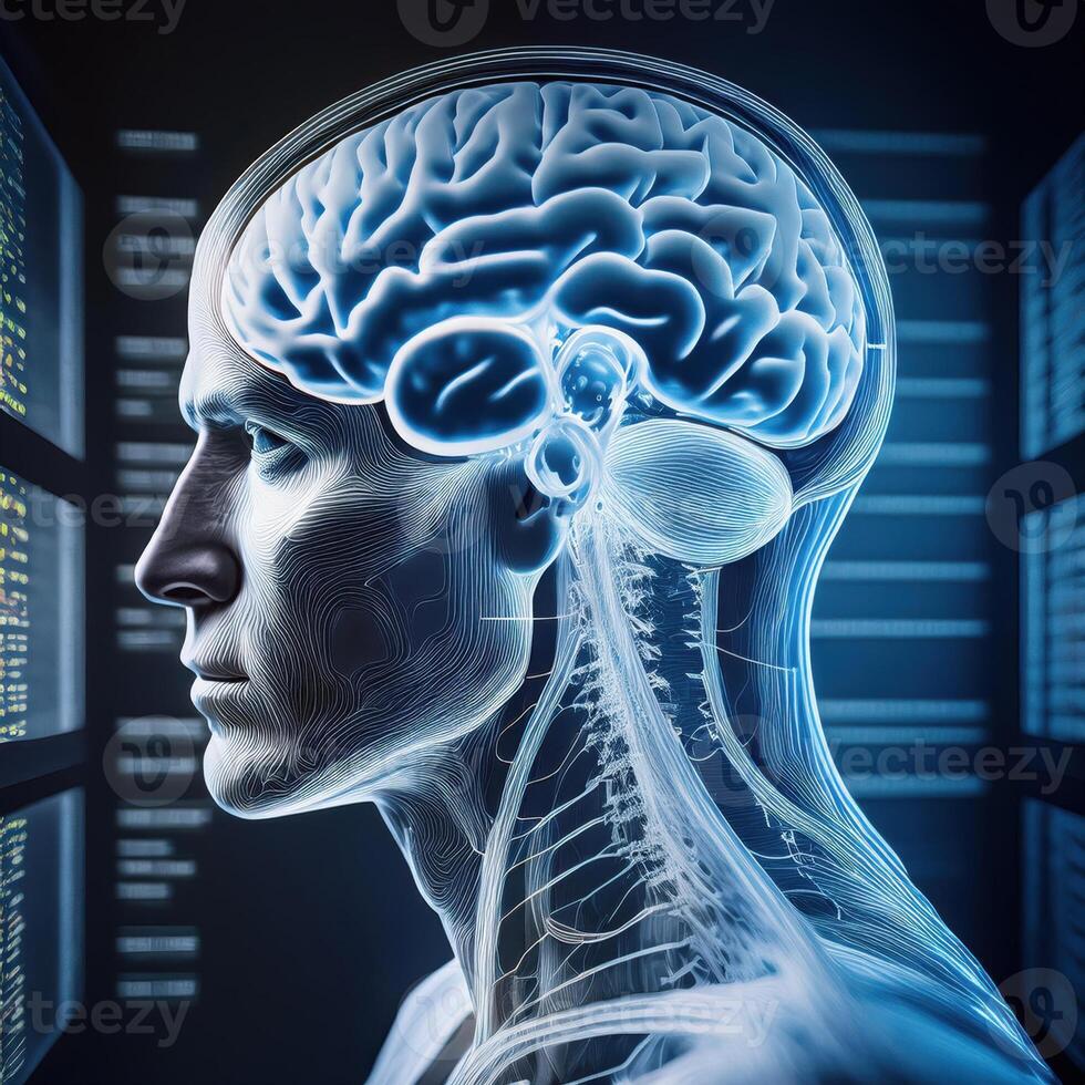 Human Brain Anatomy Visualization photo