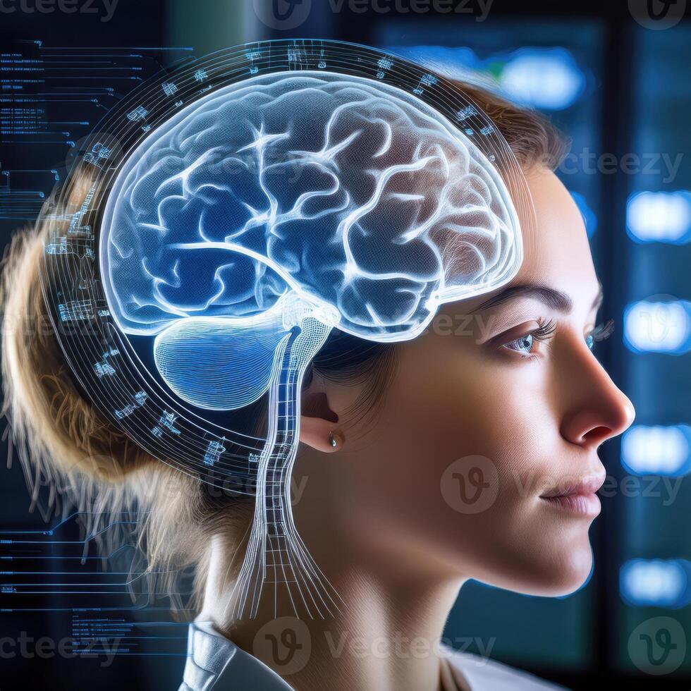 Human Brain Anatomy Visualization photo
