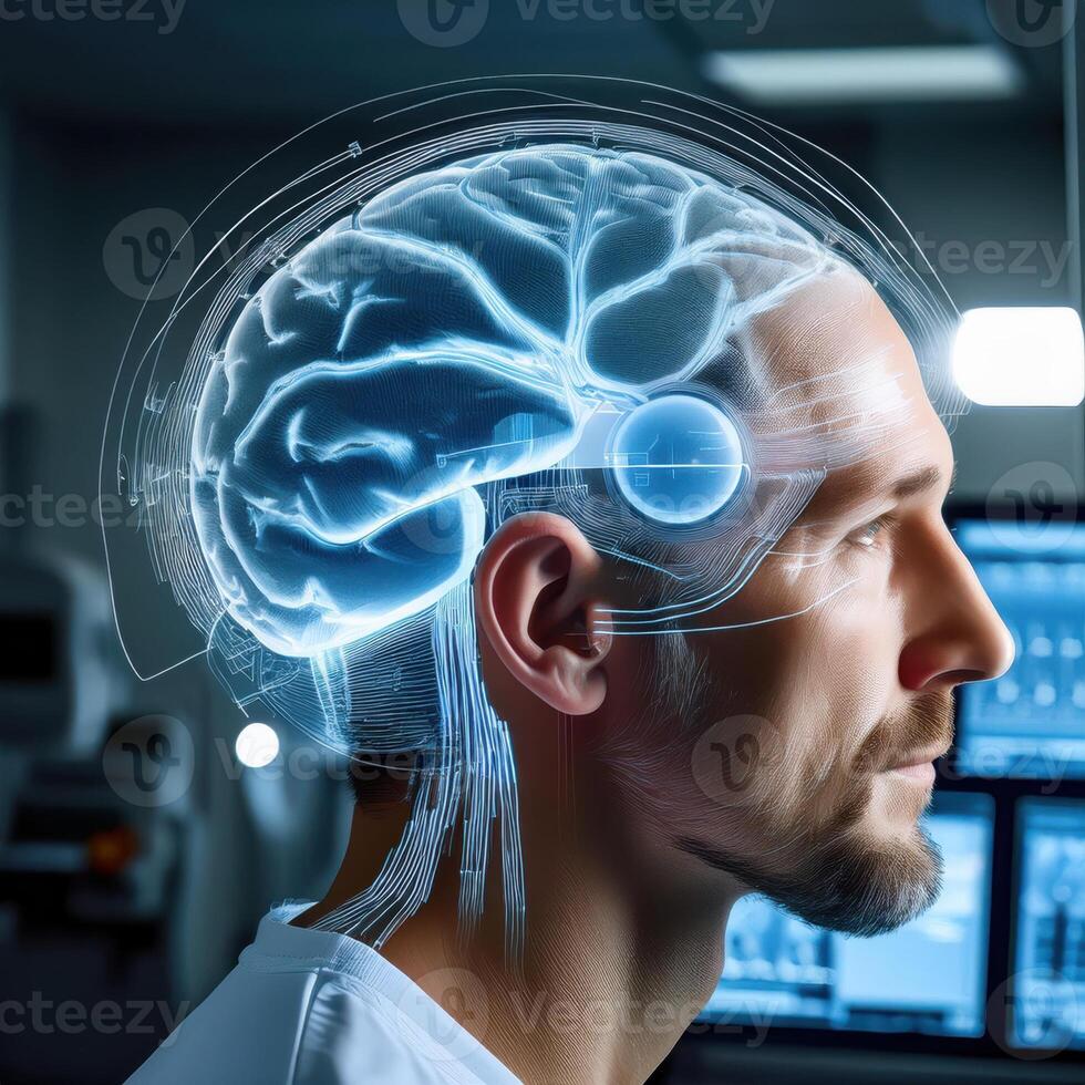 Human Brain Anatomy Visualization photo