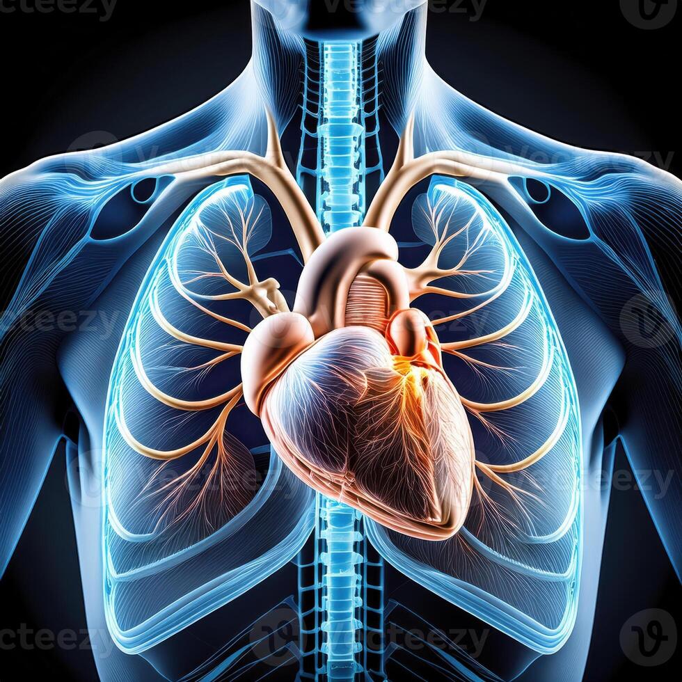 ct scan of the chest showing intricate XRAY photo