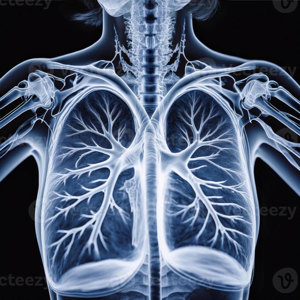 ct scan of the chest showing intricate XRAY photo