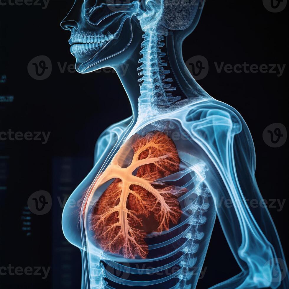 ct scan of the chest showing intricate XRAY photo