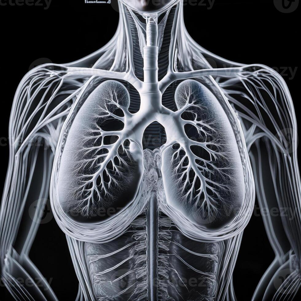 ct scan of the chest showing intricate XRAY photo
