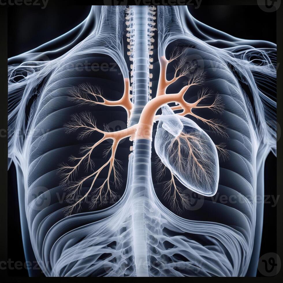 ct scan of the chest showing intricate XRAY photo