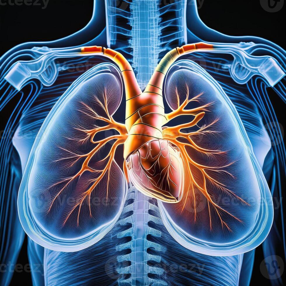 ct scan of the chest showing intricate XRAY photo