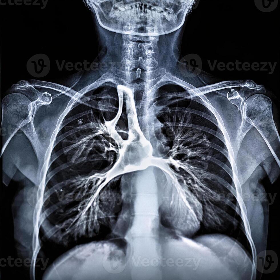 ct scan of the chest showing intricate XRAY photo